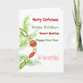 Frohe Weihnachtskarte Feiertagskarte (Vorderseite)