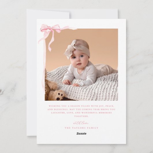 Frohe Weihnachtskarte Feiertagskarte (Rückseite)