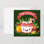 Frohe Weihnachtskarte Feiertagskarte (Vorne/Hinten)