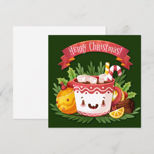 Frohe Weihnachtskarte Feiertagskarte (Vorne/Hinten)