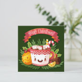 Frohe Weihnachtskarte Feiertagskarte (Stehend Vorderseite)