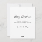 Frohe Weihnachtskarte Feiertagskarte (Rückseite)