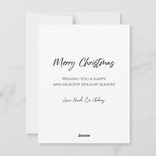 Frohe Weihnachtskarte Feiertagskarte (Rückseite)