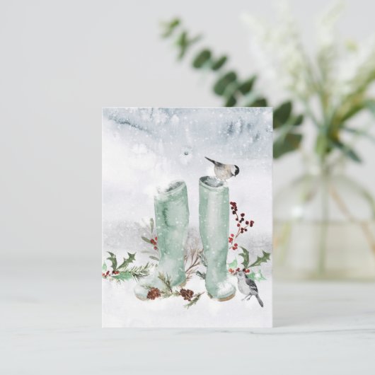 Frohe Weihnachtskarte Feiertagskarte (Stehend Vorderseite)