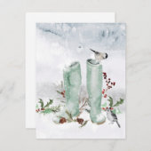 Frohe Weihnachtskarte Feiertagskarte (Vorne/Hinten)