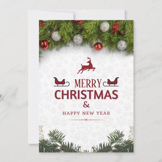 Frohe Weihnachtskarte Feiertagskarte (Vorderseite)