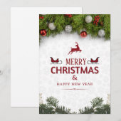 Frohe Weihnachtskarte Feiertagskarte (Vorne/Hinten)