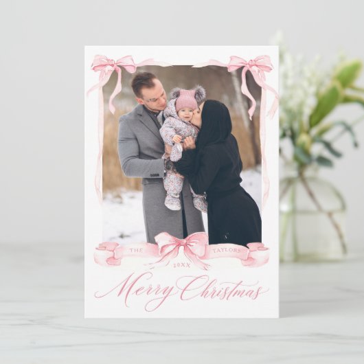 Frohe Weihnachtskarte Feiertagskarte (Stehend Vorderseite)