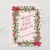 Frohe Weihnachtskarte Feiertagskarte (Vorne/Hinten)