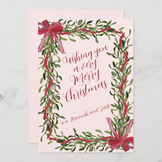 Frohe Weihnachtskarte Feiertagskarte (Vorne/Hinten)