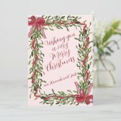 Frohe Weihnachtskarte Feiertagskarte (Stehend Vorderseite)