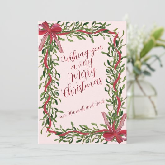 Frohe Weihnachtskarte Feiertagskarte (Stehend Vorderseite)