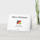 Frohe Weihnachtskarte Feiertagskarte (Rückseite)