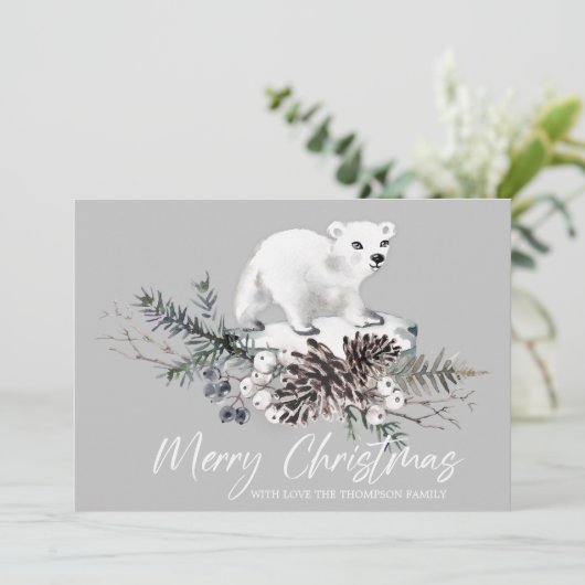 Frohe Weihnachtskarte Feiertagskarte (Stehend Vorderseite)