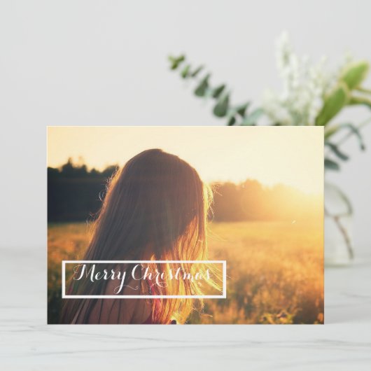 Frohe Weihnachtskarte Feiertagskarte (Stehend Vorderseite)