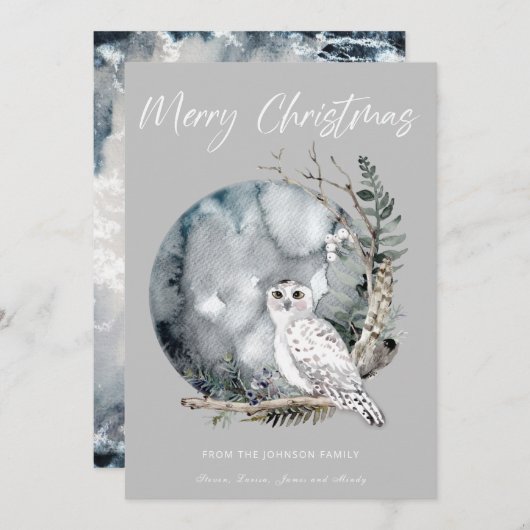 Frohe Weihnachtskarte Feiertagskarte (Vorne/Hinten)