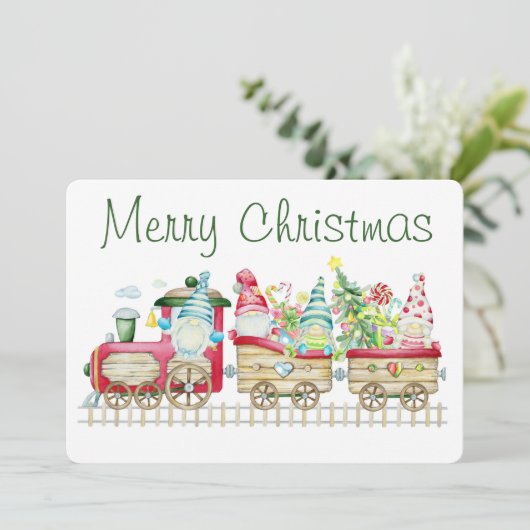 Frohe Weihnachtskarte Feiertagskarte (Stehend Vorderseite)