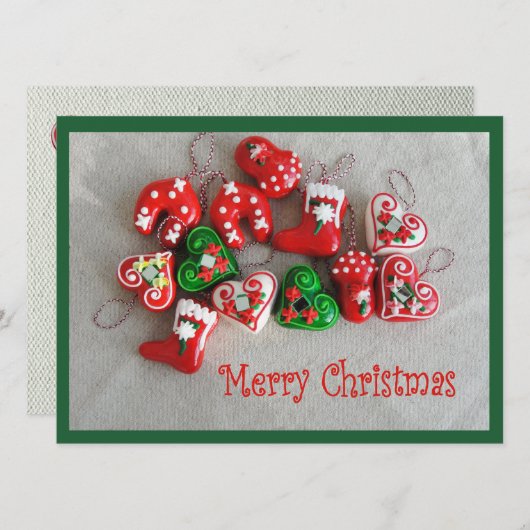 Frohe Weihnachtskarte Feiertagskarte (Vorne/Hinten)