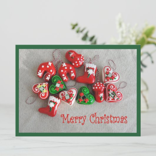 Frohe Weihnachtskarte Feiertagskarte (Stehend Vorderseite)