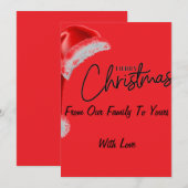 Frohe Weihnachtskarte Feiertagskarte (Vorne/Hinten)