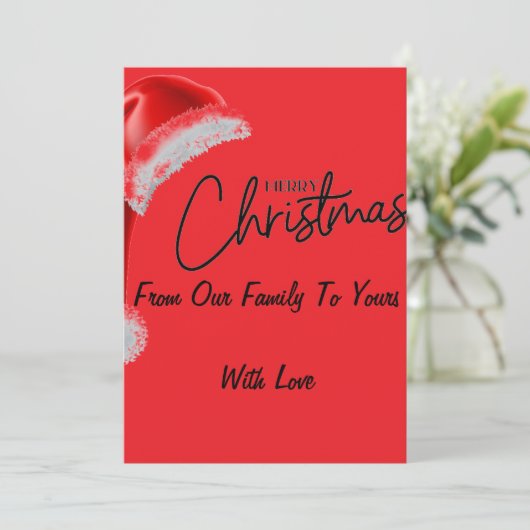 Frohe Weihnachtskarte Feiertagskarte (Stehend Vorderseite)