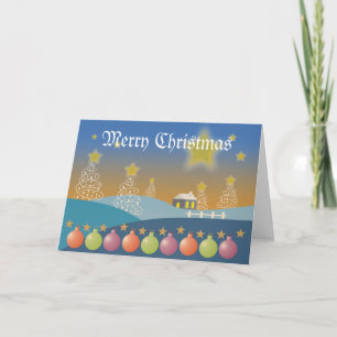 Frohe Weihnachtskarte Feiertagskarte