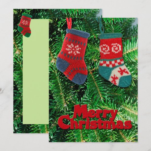 Frohe Weihnachtskarte Feiertagskarte (Vorne/Hinten)