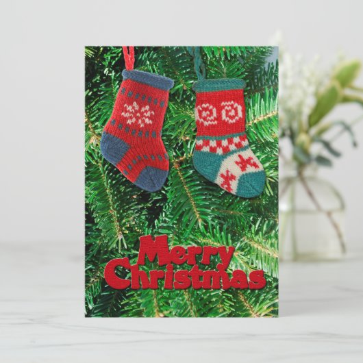 Frohe Weihnachtskarte Feiertagskarte (Stehend Vorderseite)