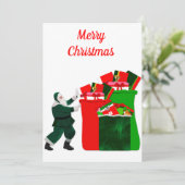 Frohe Weihnachtskarte Feiertagskarte (Stehend Vorderseite)