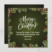 Frohe Weihnachtskarte Feiertagskarte (Vorne/Hinten)