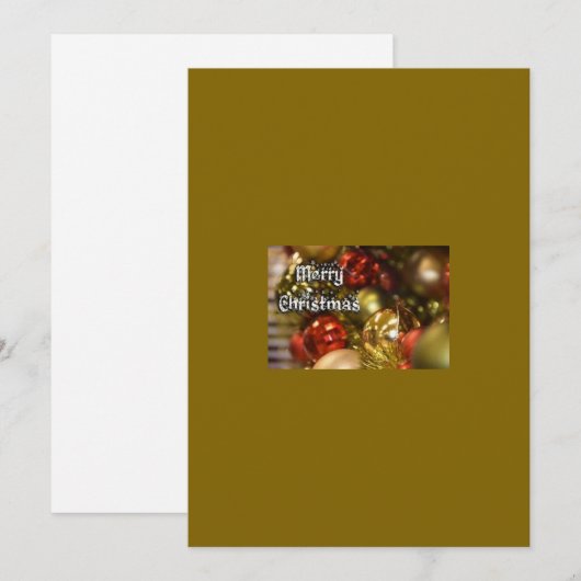 Frohe Weihnachtskarte Feiertagskarte (Vorne/Hinten)