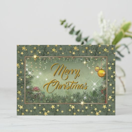 Frohe Weihnachtskarte 🎄 Feiertagskarte (Stehend Vorderseite)