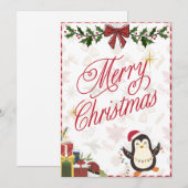 Frohe Weihnachtskarte Feiertagskarte (Vorne/Hinten)