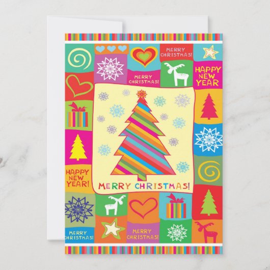 Frohe Weihnachtskarte Feiertagskarte (Vorderseite)