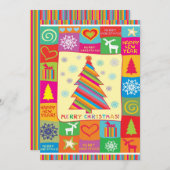 Frohe Weihnachtskarte Feiertagskarte (Vorne/Hinten)