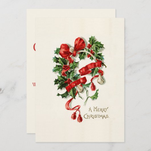 Frohe Weihnachtskarte Feiertagskarte (Vorne/Hinten)