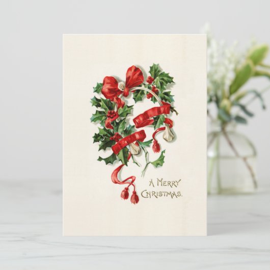 Frohe Weihnachtskarte Feiertagskarte (Stehend Vorderseite)