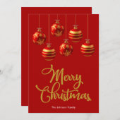 Frohe Weihnachtskarte Feiertagskarte (Vorne/Hinten)