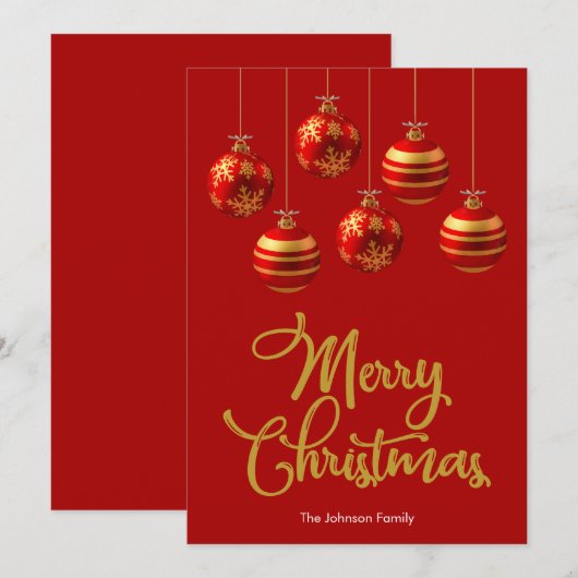 Frohe Weihnachtskarte Feiertagskarte (Vorne/Hinten)