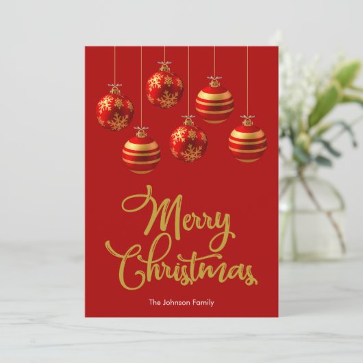 Frohe Weihnachtskarte Feiertagskarte (Stehend Vorderseite)