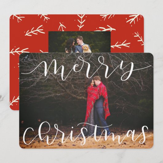 Frohe Weihnachtskarte Feiertagskarte (Vorne/Hinten)