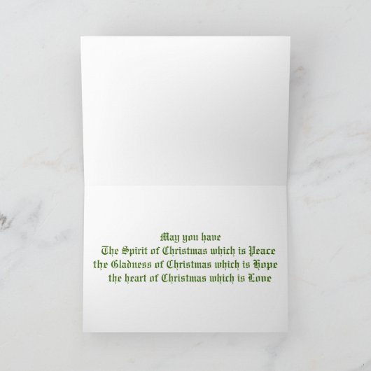 Frohe Weihnachtskarte Feiertagskarte (Innenseite)