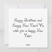 Frohe Weihnachtskarte Feiertagskarte (Rückseite)