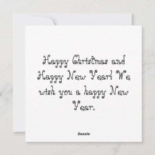 Frohe Weihnachtskarte Feiertagskarte (Rückseite)