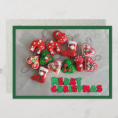 Frohe Weihnachtskarte Feiertagskarte (Vorne/Hinten)
