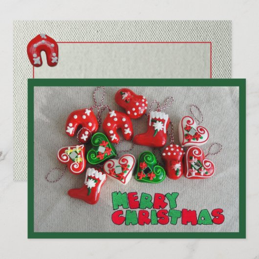 Frohe Weihnachtskarte Feiertagskarte (Vorne/Hinten)