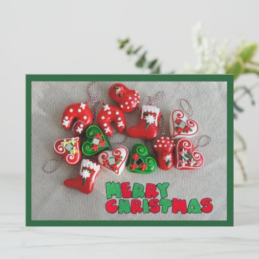 Frohe Weihnachtskarte Feiertagskarte (Stehend Vorderseite)