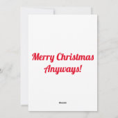 Frohe Weihnachtskarte Feiertagskarte (Rückseite)