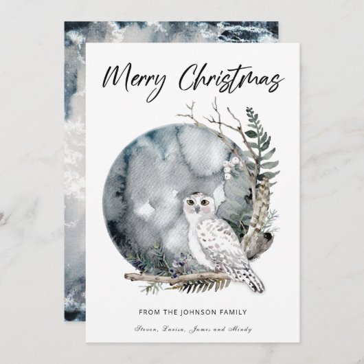 Frohe Weihnachtskarte Feiertagskarte (Vorne/Hinten)