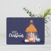 Frohe Weihnachtskarte Feiertagskarte (Stehend Vorderseite)